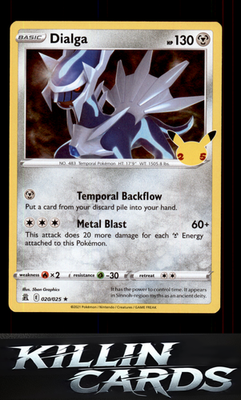 Dialga 020/025 Pokemon Holo Rare Celebrations Card NM