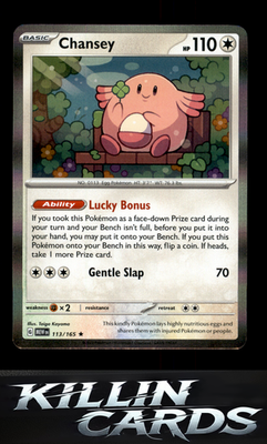 Chansey 113/165 Pokemon Rare SV: Scarlet & Violet 151 Card NM