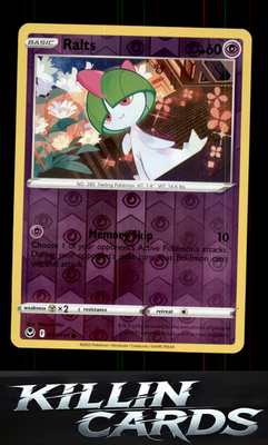 Reverse Holofoil Ralts 067/195 Pokemon Common SWSH12: Silver Tempest Card NM