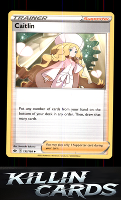 Caitlin 132/198 Pokemon Uncommon SWSH06: Chilling Reign Card NM