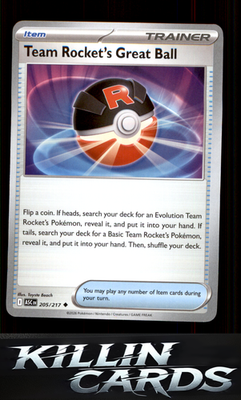 Team Rocket's Great Ball 205/217 Pokemon Uncommon ME: Ascended Heroes Card NM