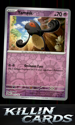 Reverse Holofoil Yamask 075/182 Pokemon Common SV04: Paradox Rift Card NM