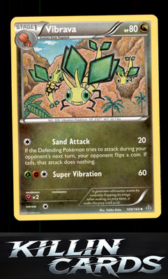 Vibrava 109/160 Pokemon Uncommon XY - Primal Clash Card NM