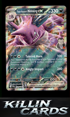 Team Rocket's Nidoking ex - 119/182 119/182 Pokemon Double Rare SV10: Destined R