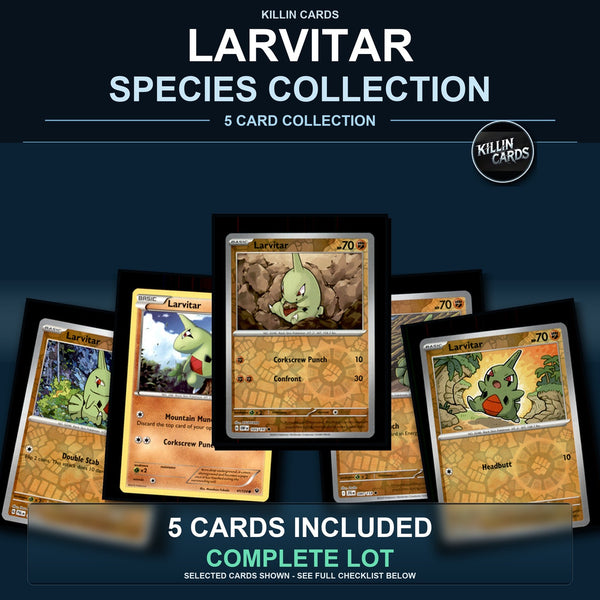 Pokemon TCG Larvitar Species Collection 5 Different Cards