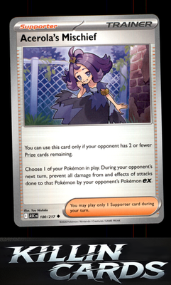 Acerola's Mischief 180/217 Pokemon Uncommon ME: Ascended Heroes Card NM