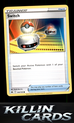 Switch 144/159 Pokemon Common SWSH: Crown Zenith Card NM