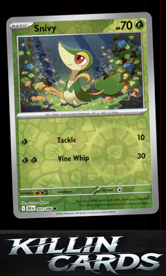 Reverse Holofoil Snivy 001/086 Pokemon Common SV: Black Bolt Card NM