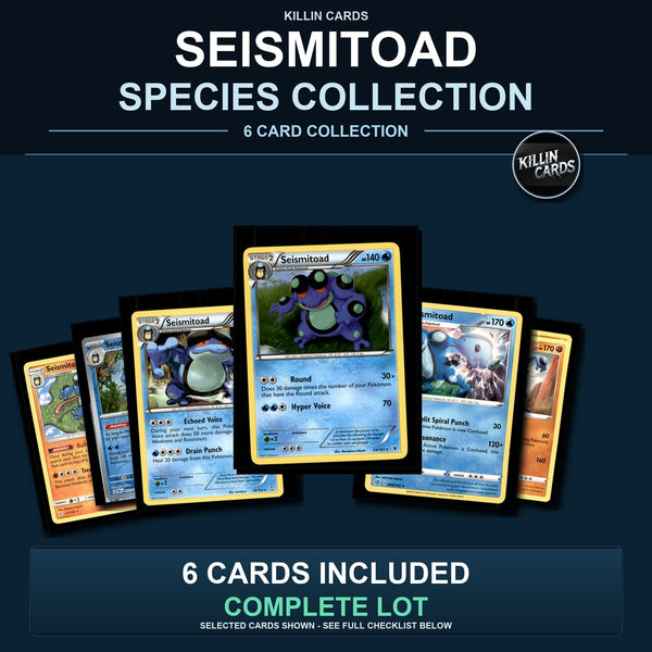Pokemon TCG Seismitoad Species Collection 6 Different Cards