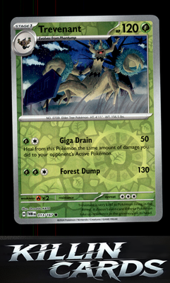 Reverse Holofoil Trevenant 013/167 Pokemon Common SV06: Twilight Masquerade Card