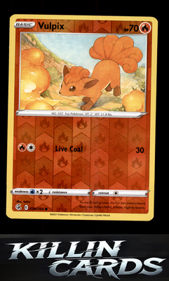 Reverse Holofoil Vulpix (28) 028/264 Pokemon Common SWSH08: Fusion Strike Card N
