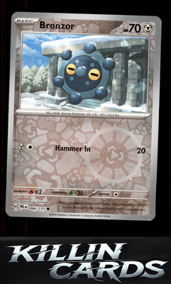 Reverse Holofoil Bronzor 066/131 Pokemon Common SV: Prismatic Evolutions Card NM