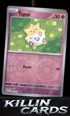 Reverse Holofoil Togepi 070/191 Pokemon Common SV08: Surging Sparks Card NM