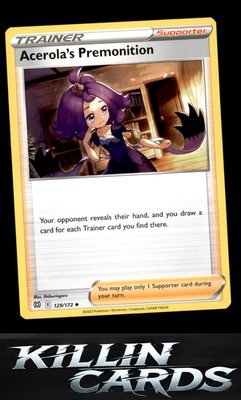 Acerola's Premonition 129/172 Pokemon Uncommon SWSH09: Brilliant Stars Card NM