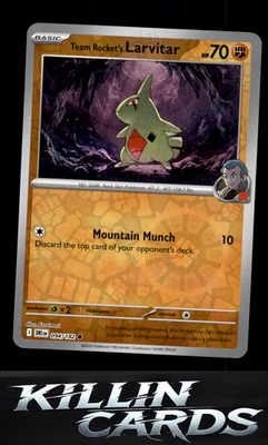 Reverse Holofoil Team Rocket's Larvitar 094/182 Pokemon Common SV10: Destined Ri