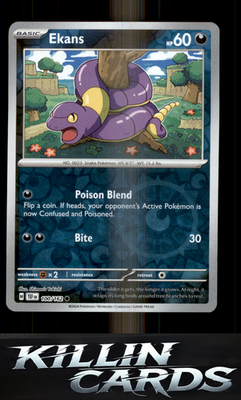 Reverse Holofoil Ekans 100/162 Pokemon Common SV05: Temporal Forces Card NM