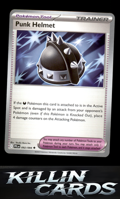 Punk Helmet 092/094 Pokemon Uncommon ME02: Phantasmal Flames Card NM