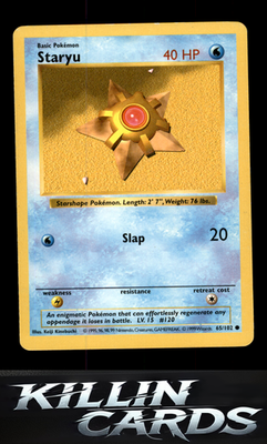 Staryu 065/102 Pokemon Common Base Set (Shadowless) Card LP