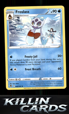Froslass 043/195 Pokemon Rare SWSH12: Silver Tempest Card NM