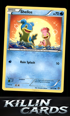 Shellos 28/114 Pokemon Common XY - Steam Siege Card NM