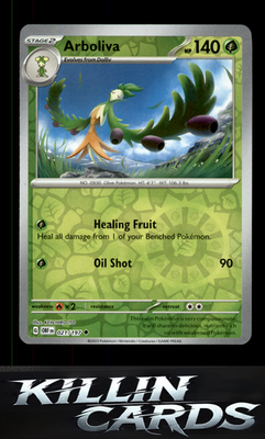 Reverse Holofoil Arboliva 021/197 Pokemon Uncommon SV03: Obsidian Flames Card NM