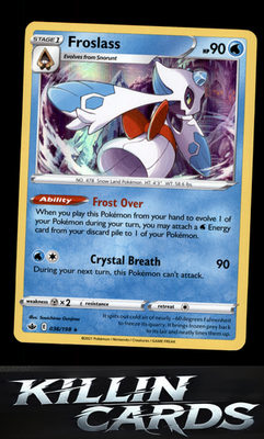 Froslass 036/198 Pokemon Holo Rare SWSH06: Chilling Reign Card NM