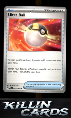 Ultra Ball 091/091 Pokemon Uncommon SV: Paldean Fates Card NM