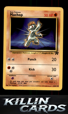 Machop 59/82 Pokemon Common Team Rocket Card LP