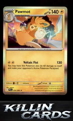 Pawmot 034/094 Pokemon Rare ME02: Phantasmal Flames Card NM
