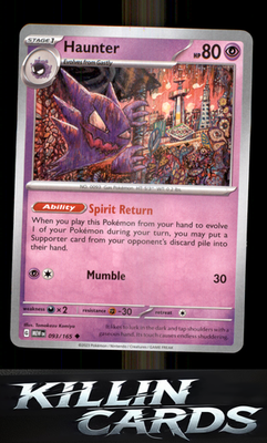 Haunter 093/165 Pokemon Uncommon SV: Scarlet & Violet 151 Card NM