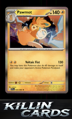 Pawmot 034/094 Pokemon Rare ME02: Phantasmal Flames Card NM