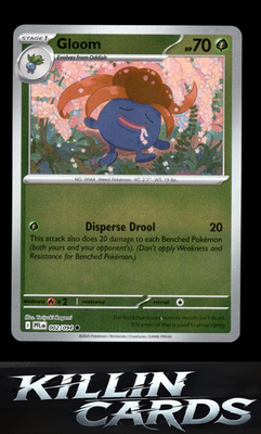 Reverse Holofoil Gloom 002/094 Pokemon Common ME02: Phantasmal Flames Card NM