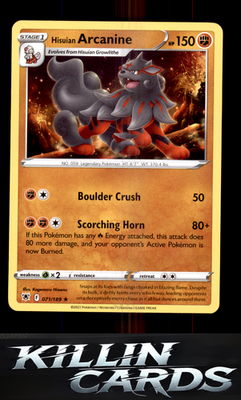 Hisuian Arcanine 071/189 Pokemon Rare SWSH10: Astral Radiance Card LP