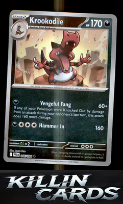 Reverse Holofoil Krookodile 066/094 Pokemon Uncommon ME02: Phantasmal Flames Car