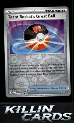 Reverse Holofoil Team Rocket's Great Ball 175/182 Pokemon Uncommon SV10: Destine