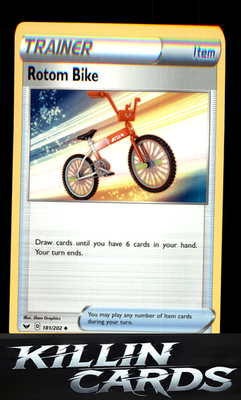 Rotom Bike 181/202 Pokemon Uncommon SWSH01: Sword & Shield Base Set Card NM