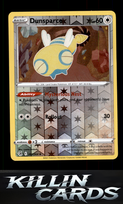 Reverse Holofoil Dunsparce 207/264 Pokemon Uncommon SWSH08: Fusion Strike Card N