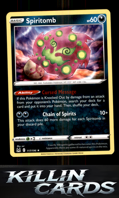 Spiritomb 117/196 Pokemon Rare SWSH11: Lost Origin Card NM