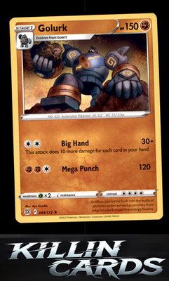 Golurk 083/172 Pokemon Rare SWSH09: Brilliant Stars Card NM