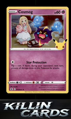 Cosmog 013/025 Pokemon Holo Rare Celebrations Card NM