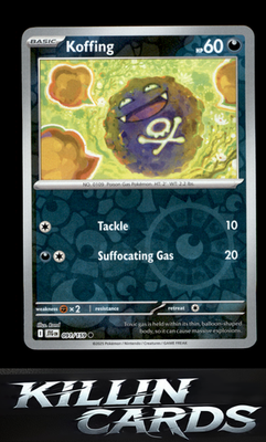 Reverse Holofoil Koffing 091/159 Pokemon Common SV09: Journey Together Card NM