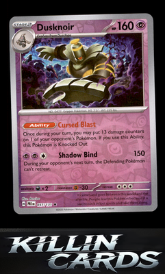 Reverse Holofoil Dusknoir 037/131 Pokemon Rare SV: Prismatic Evolutions Card NM
