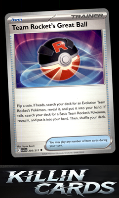 Team Rocket's Great Ball 205/217 Pokemon Uncommon ME: Ascended Heroes Card NM