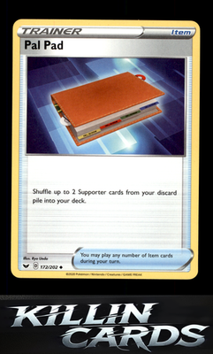 Pal Pad 172/202 Pokemon Uncommon SWSH01: Sword & Shield Base Set Card NM