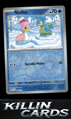 Reverse Holofoil Shellos 046/191 Pokemon Common SV08: Surging Sparks Card NM