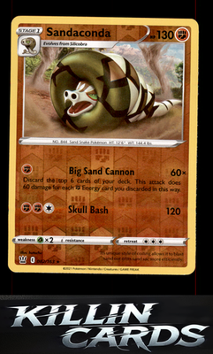 Reverse Holofoil Sandaconda 082/163 Pokemon Holo Rare SWSH05: Battle Styles Card