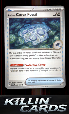 Antique Cover Fossil 080/086 Pokemon Common SV: Black Bolt Card NM
