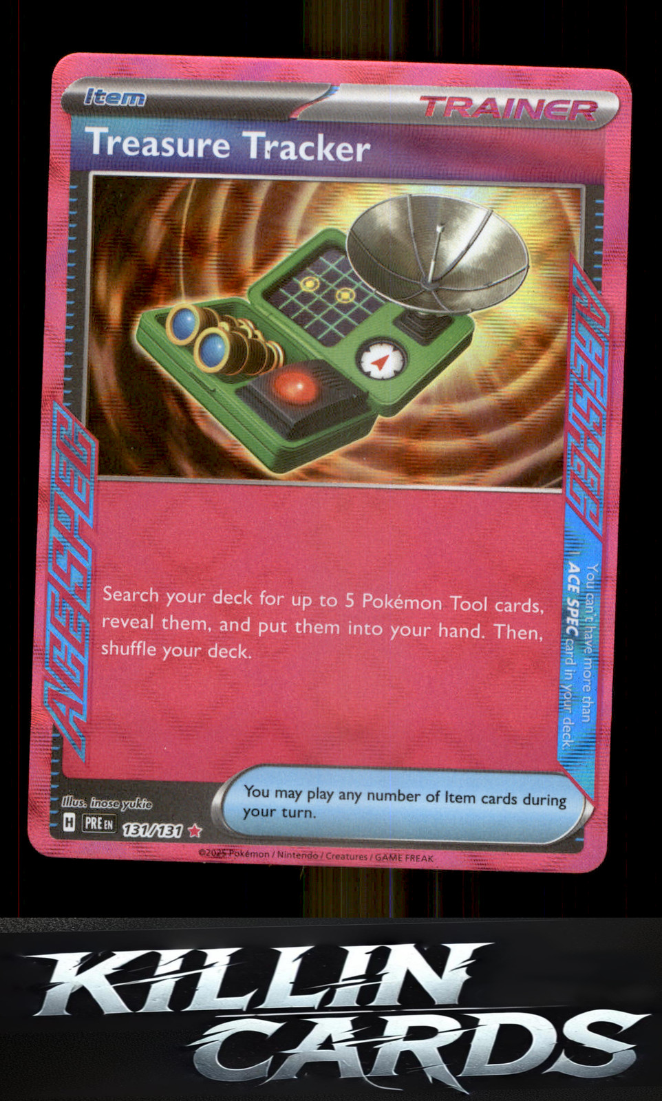 Treasure Tracker 131/131 Pokemon ACE SPEC Rare SV: Prismatic Evolutions Card NM