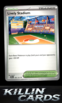 Lively Stadium 180/191 Pokemon Uncommon SV08: Surging Sparks Card NM