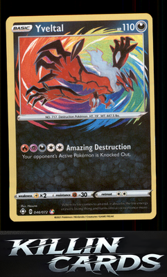 Yveltal 046/072 Pokemon Amazing Rare Shining Fates Card NM